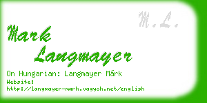mark langmayer business card